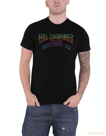 Big Brother & The Holding Company: Unisex T-Shirt: Vintage Logo (Black) (Medium)