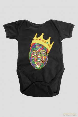 Biggie Smalls: Kids Baby Grow: Crown (Black) (3-6 Months)