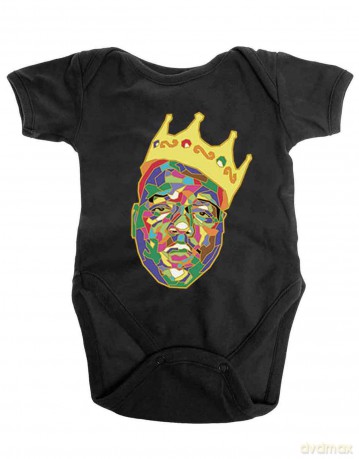 Biggie Smalls: Kids Baby Grow: Crown (Black) (6-9 Months)