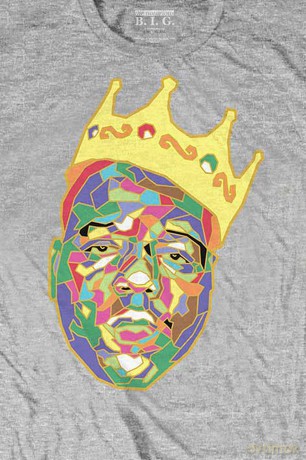 Biggie Smalls: Kids T-Shirt: Crown (Heather Grey) (9-10 Years)