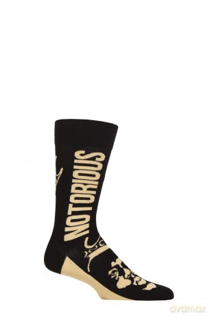 Biggie Smalls: Unisex Ankle Socks: Gold Crown (Black & Gold) (UK Size 7 - 11)