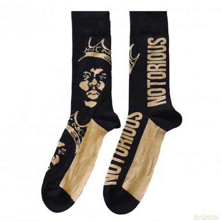 Biggie Smalls: Unisex Ankle Socks: Gold Crown (Black) (UK Size 4 - 7)