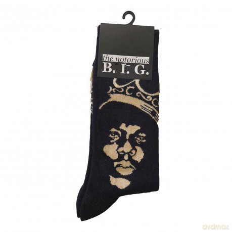 Biggie Smalls: Unisex Ankle Socks: Gold Crown (Black) (UK Size 4 - 7)