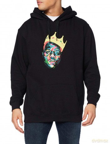 Biggie Smalls: Unisex Pullover Hoodie: Crown (Black) (XX-Large)