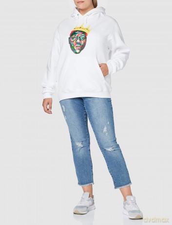 Biggie Smalls: Unisex Pullover Hoodie: Crown (White) (X-Large)