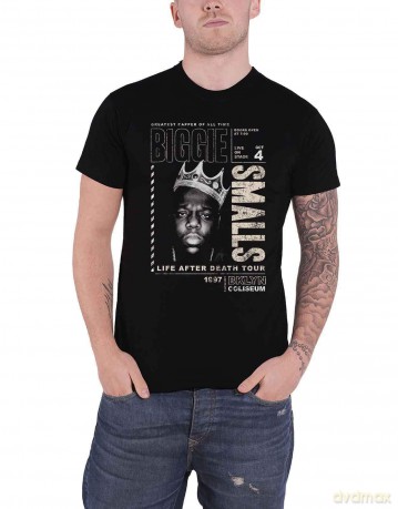 Biggie Smalls: Unisex T-Shirt: Life After Death Tour Eco (Black) (Small)