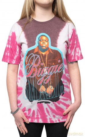 Biggie Smalls: Unisex T-Shirt: Neon Glow (Pink) (Wash Collection) (XX-Large)