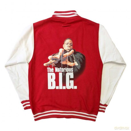 Biggie Smalls: Unisex Varsity Jacket: Reachstrings (Back Print) (Small)