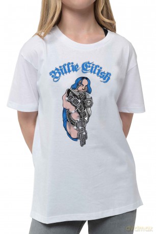 Billie Eilish: Kids T-Shirt: Bling (White) (Glitter Print) (11-12 Years)