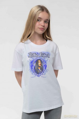 Billie Eilish: Kids T-Shirt: Graffiti (White) (11-12 Years)