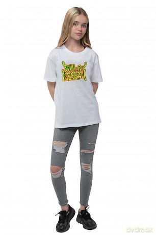 Billie Eilish: Kids T-Shirt: Graffiti (White) (7-8 Years)