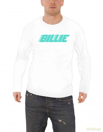 Billie Eilish: Unisex Long Sleeve T-Shirt: Racer Logo (White) (X-Large)