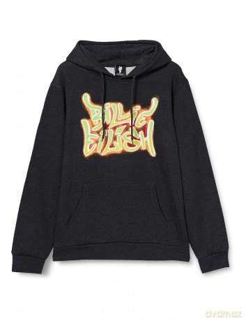 Billie Eilish: Unisex Pullover Hoodie: Airbrush Flames Blohsh (Dark Grey) (Back Print) (XX-Large)