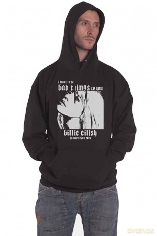Billie Eilish: Unisex Pullover Hoodie: Bad Things (Black) (X-Large)