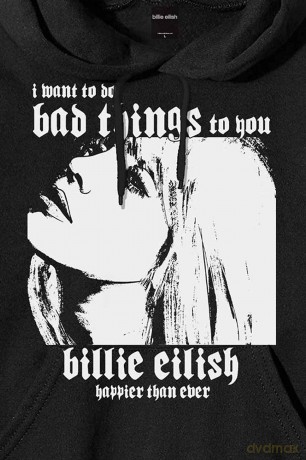 Billie Eilish: Unisex Pullover Hoodie: Bad Things (Black) (XX-Large)