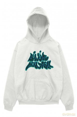 Billie Eilish: Unisex Pullover Hoodie: Graffiti Logo (White) (Small)