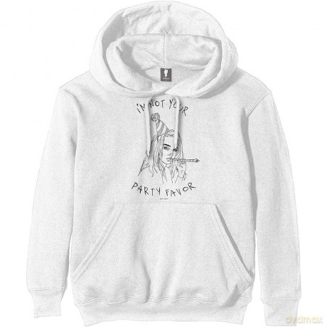 Billie Eilish: Unisex Pullover Hoodie: Party Favor (White) (Small)