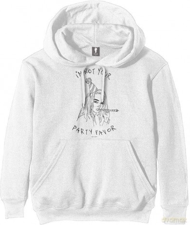 Billie Eilish: Unisex Pullover Hoodie: Party Favor (White) (Small)