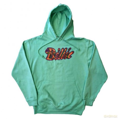 Billie Eilish: Unisex Pullover Hoodie: Silhouettes (Green) (Back Print) (Small)