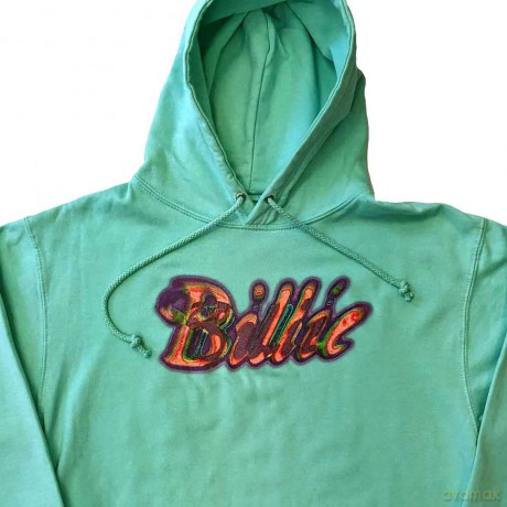 Billie Eilish: Unisex Pullover Hoodie: Silhouettes (Green) (Back Print) (XX-Large)
