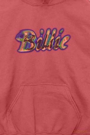 Billie Eilish: Unisex Pullover Hoodie: Silhouettes (Red) (Back Print) (Large)