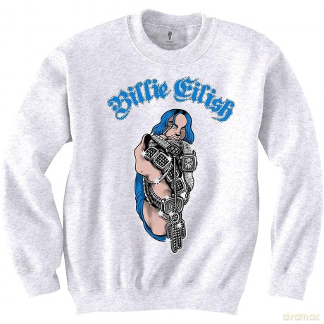 Billie Eilish: Unisex Sweatshirt: Bling (White) (X-Large)