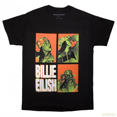 Billie Eilish: Unisex T-Shirt: 3 Photo Logo (Black) (X-Large)