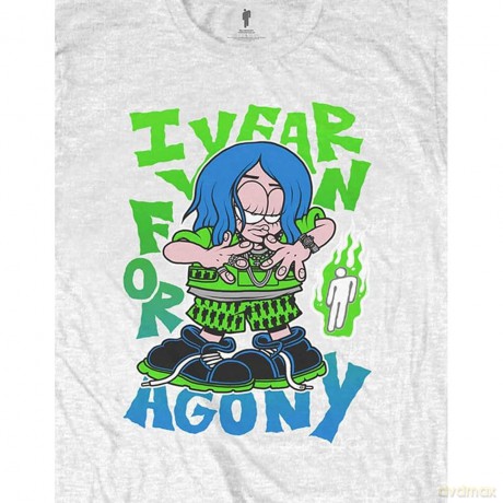 Billie Eilish: Unisex T-Shirt: Agony (White) (Large)
