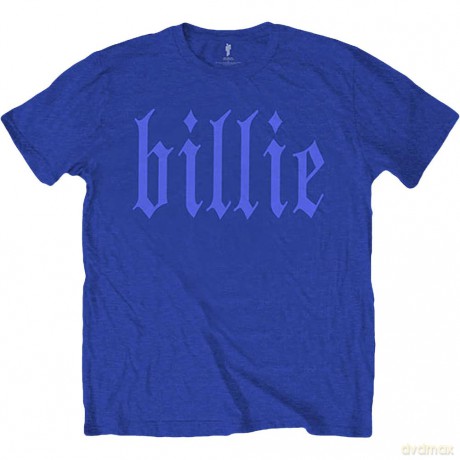 Billie Eilish: Unisex T-Shirt: Billie 5 (Blue) (Back Print) (Large)