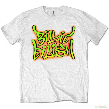 Billie Eilish: Unisex T-Shirt: Graffiti (White) (Large)
