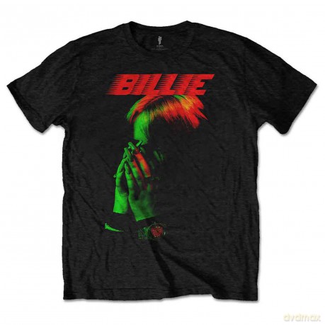 Billie Eilish: Unisex T-Shirt: Hands Face (Black) (Small)