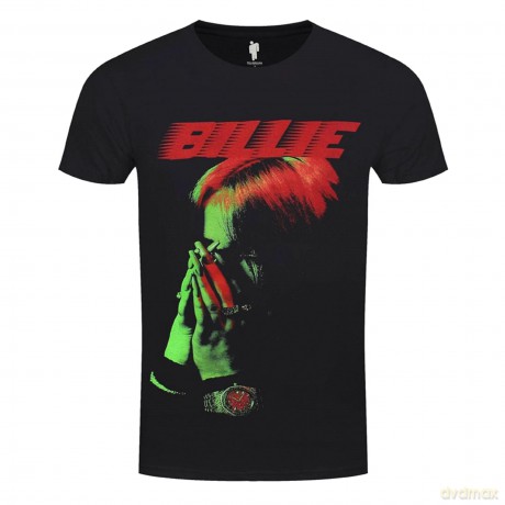 Billie Eilish: Unisex T-Shirt: Hands Face (Black) (X-Large)