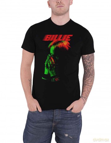 Billie Eilish: Unisex T-Shirt: Hands Face (Black) (XX-Large)