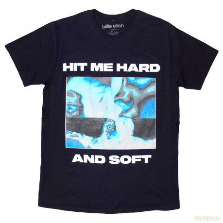 Billie Eilish: Unisex T-Shirt: Hit Me Hard And Soft Negative (Navy Blue) (Medium)