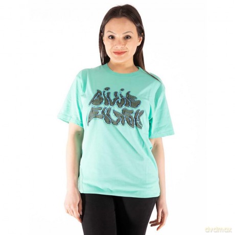 Billie Eilish: Unisex T-Shirt: Neon Logo Billie (Blue) (Back Print) (X-Large)