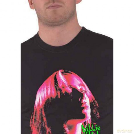 Billie Eilish: Unisex T-Shirt: Neon Shadow Pink (Black) (X-Large)