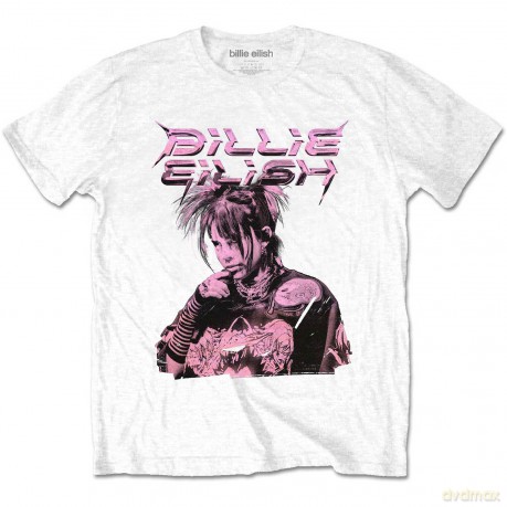 Billie Eilish: Unisex T-Shirt: Purple Illustration (White) (X-Large)