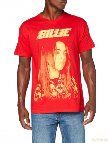 Billie Eilish: Unisex T-Shirt: Racer Logo Jumbo (Red) (Medium)