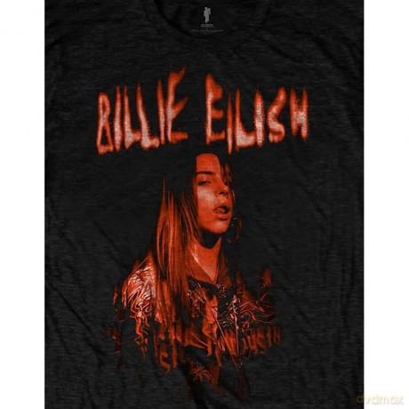 Billie Eilish: Unisex T-Shirt: Spooky Logo (Black) (X-Large)