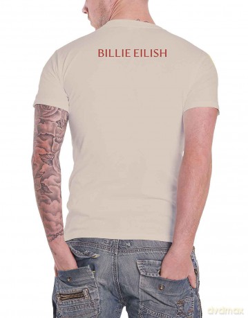 Billie Eilish: Unisex T-Shirt: Therefore I Am (Natural) (Back Print) (Small)