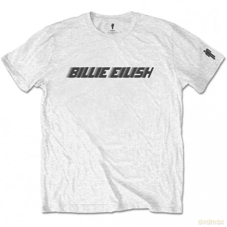 Billie Eilish: Unisex Tee: Black Racer Logo (Sleeve Print) (XX-Large)