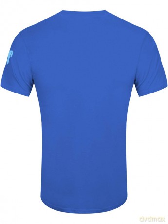 Billie Eilish: Unisex Tee: Blue Racer Logo (Sleeve Print) (Large)