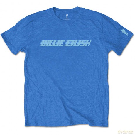 Billie Eilish: Unisex Tee: Blue Racer Logo (Sleeve Print) (XX-Large)