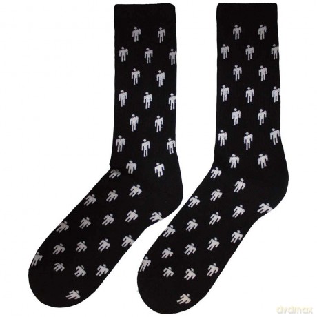 Billie Eilish: Unisex Terry Socks: Blohsh Pattern (Black) (UK Size 7 - 11)