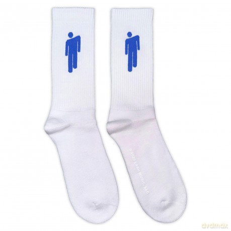 Billie Eilish: Unisex Terry Socks: Blue Blohsh (White) (UK Size 4 - 7)