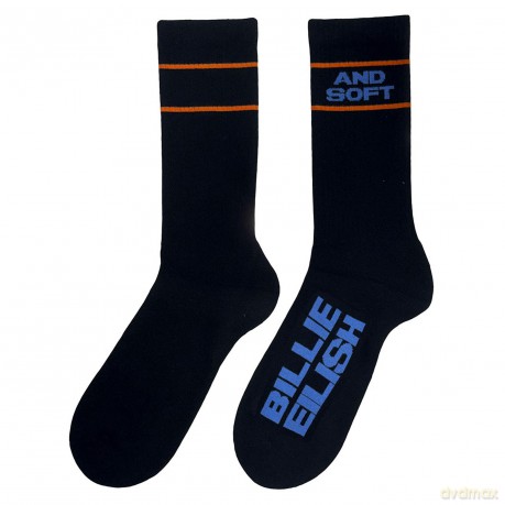 Billie Eilish: Unisex Terry Socks: Hit Me Hard & Soft (Black) (UK Size 7 - 11)