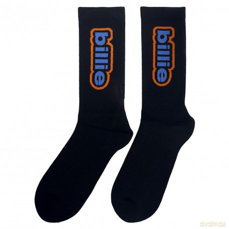 Billie Eilish: Unisex Terry Socks: Outline Logo (Black) (UK Size 4 - 7)