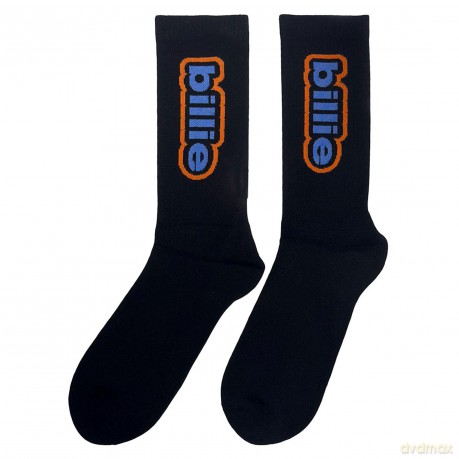 Billie Eilish: Unisex Terry Socks: Outline Logo (Black) (UK Size 7 - 11)