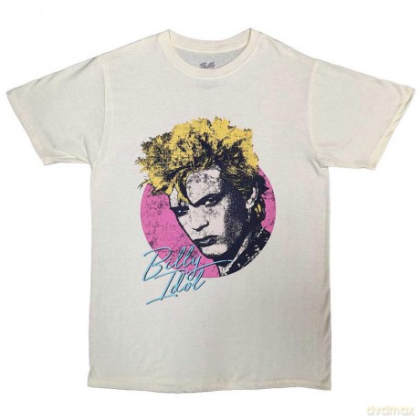 Billy Idol: Unisex T-Shirt: Circle Illustration (Natural) (Medium)