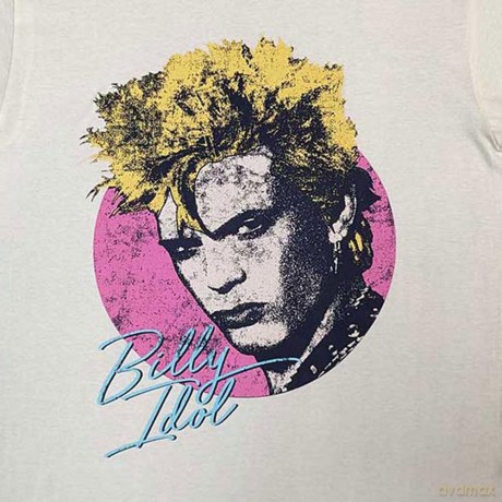Billy Idol: Unisex T-Shirt: Circle Illustration (Natural) (Medium)
